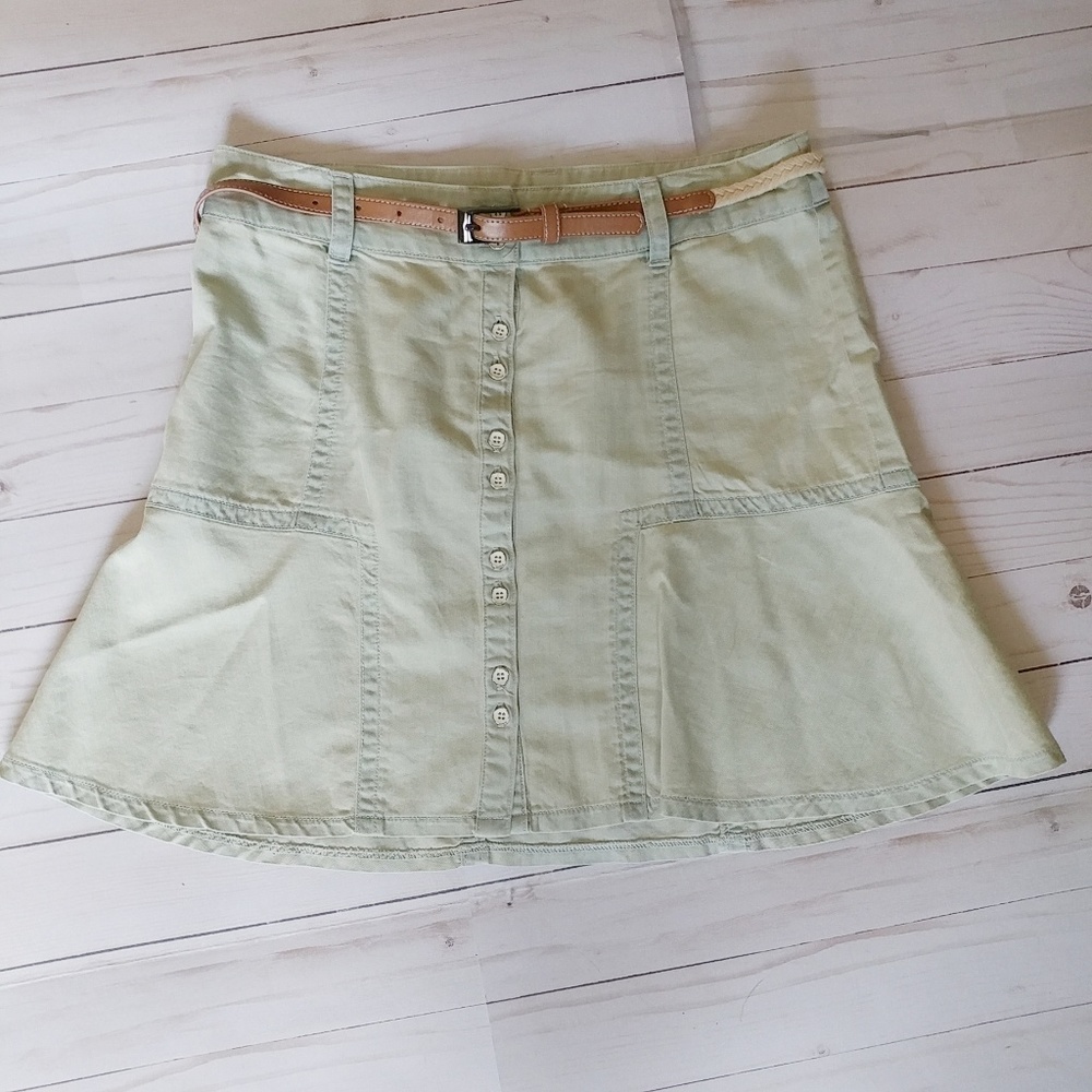 Kensie skirt faded green-2